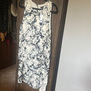 Banana Republic Monochrome Abstract Dress